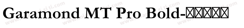 Garamond MT Pro Bold字体转换